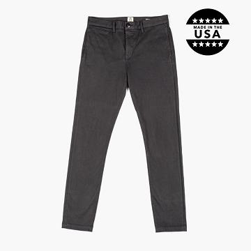 Thursday Boots Axe Slim Fit Chinos Katoenen Broek Heren Zwart | NL321RVD
