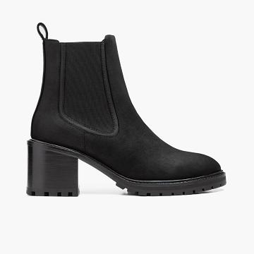 Thursday Boots Boots Knockout Leren Hoge Hakken Dames Zwart | NL199CTV