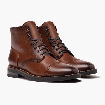 Thursday Boots Captain Leren Rugged & Resilient Veterlaarzen Heren Koffie | NL44XYU
