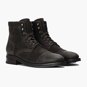 Thursday Boots Captain Suede Veterlaarzen Heren Olijfgroen | NL422UZG