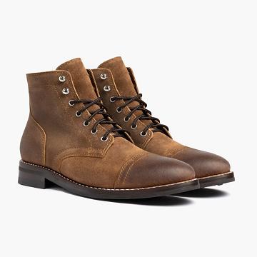Thursday Boots Captain Suede Veterlaarzen Heren Bruin | NL424TCE