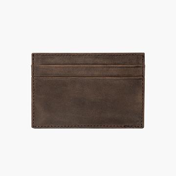 Thursday Boots Card Holder Leren Klassieke Portefeuille Heren Bruin | NL235NLL
