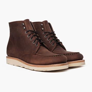 Thursday Boots Diplomat Leren Rugged & Resilient Laarzen Heren Koffie | NL390DFM32