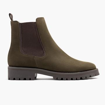 Thursday Boots Legend Nubuck Laarzen Dames Olijfgroen | NL140EBC