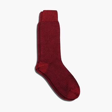 Thursday Boots Sodello Birdseye Katoenen Sokken Heren Rood | NL275BEX