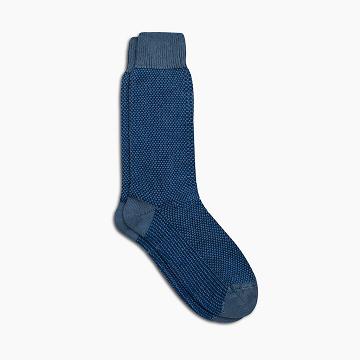 Thursday Boots Sodello Birdseye Katoenen Sokken Heren Blauw | NL277CTV